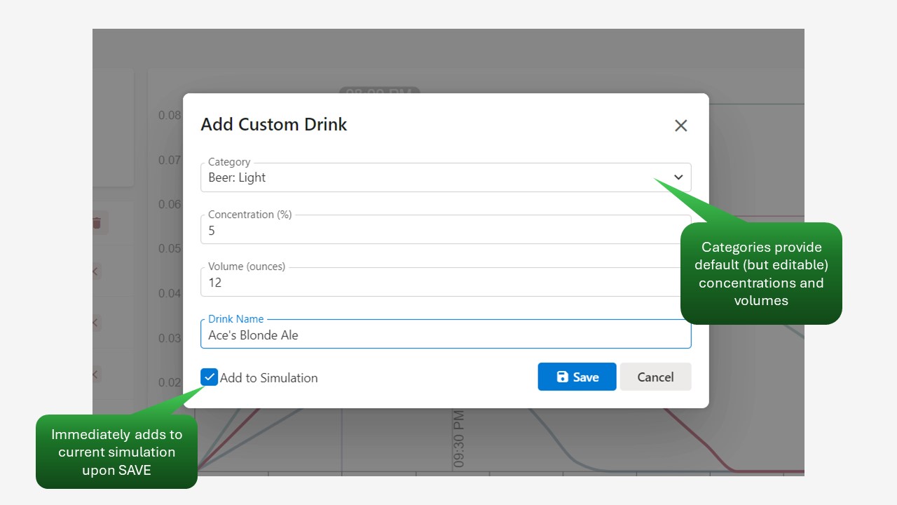 DUI Pro Adding a custom drink